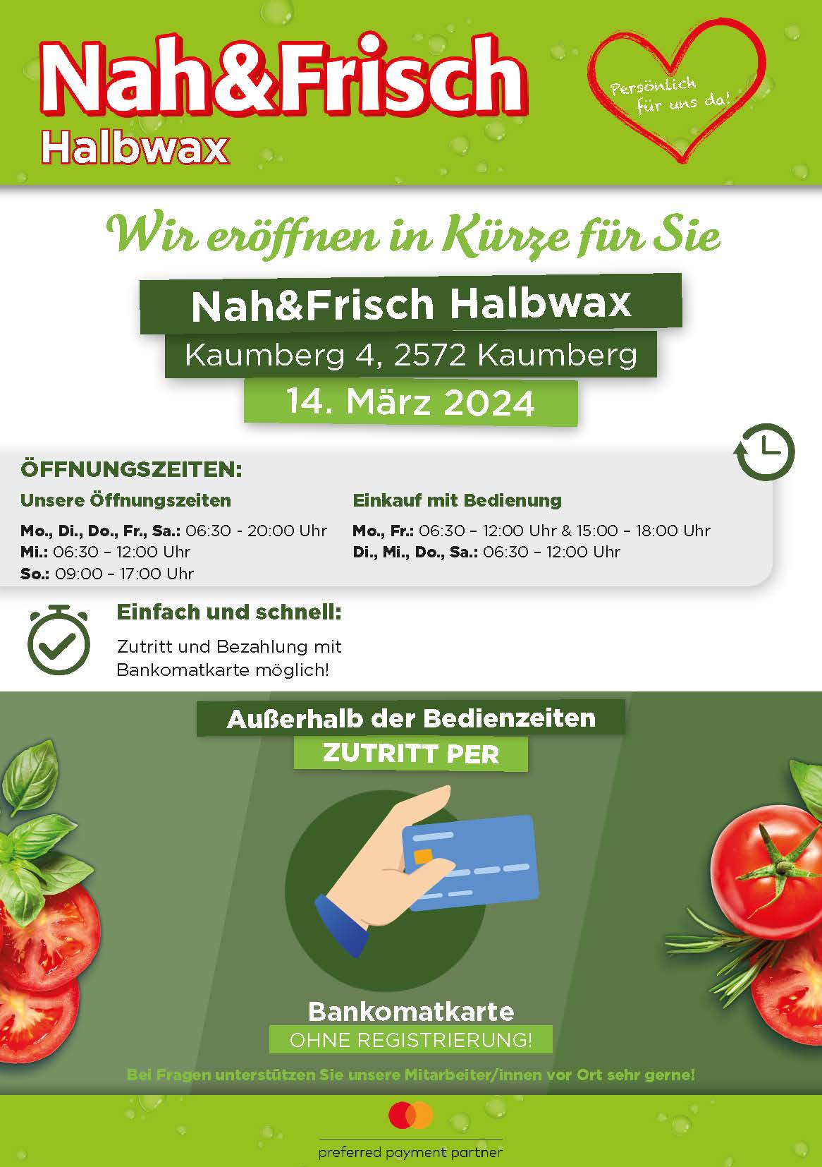 A5 Flyer Halbwax Eroêffnung Seite 1